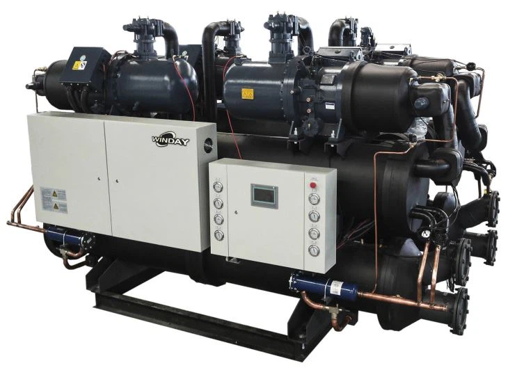 Low Temperature Water Cooled Screw Chiller , Industrial Cooling Machine